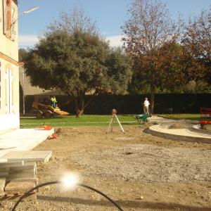 Réalisation d'une allée jardin public