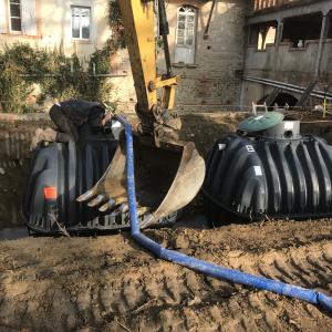 Mise en place d'une fosse septique