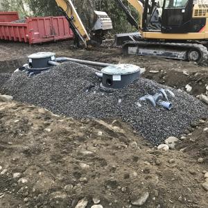 Mise en place d'une fosse septique