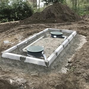Mise en place d'une fosse septique
