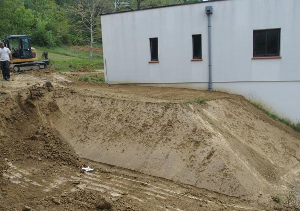 terrassement d'un talus